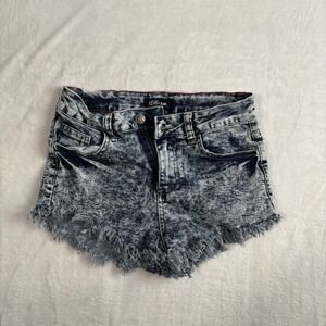 Y2K Cello Jeans Acid Washed Cut Off Shorts Women's Small 26" Waist